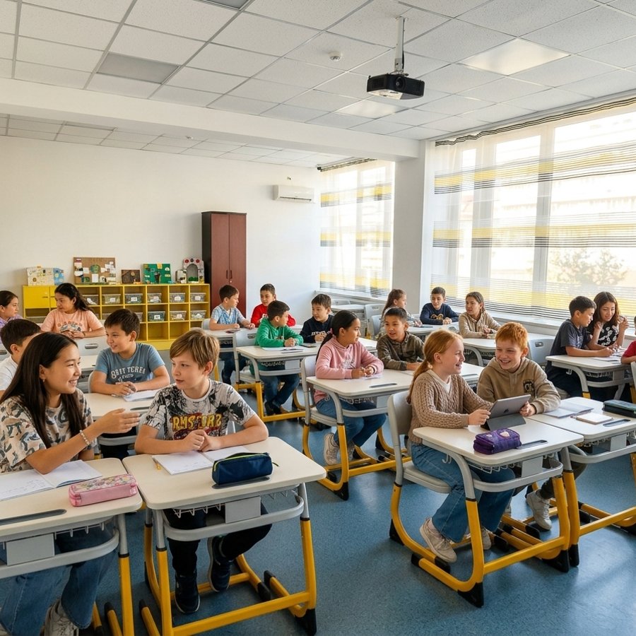 Ученики Innovative School на уроке в классе